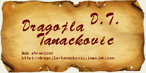 Dragojla Tanacković vizit kartica